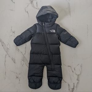 Black North Face Baby Nuptse One-Piece Bunting Coat (6-12m)
